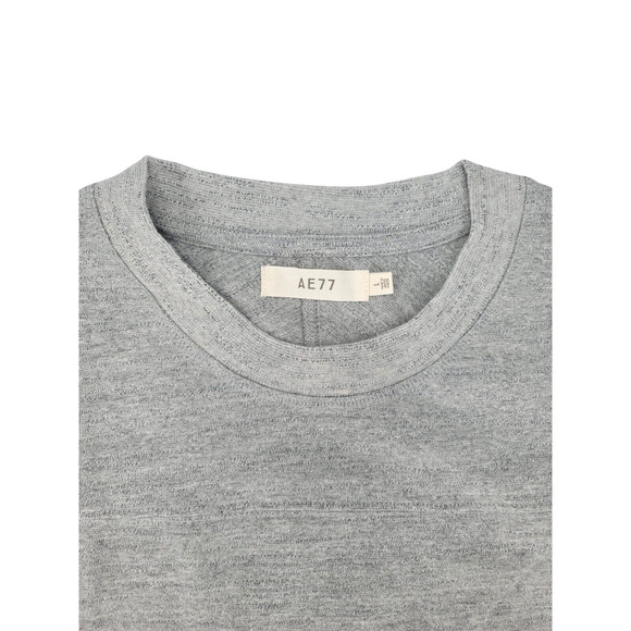 AE77 American Eagle Long Sleeve Crewneck Shirt Sz L Gray Textured Essential USA‎ - Picture 2 of 4